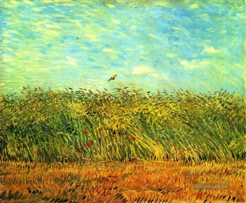 Weizen Feld mit einer Lerche Vincent van Gogh Ölgemälde
